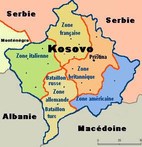 kosovo zones carte